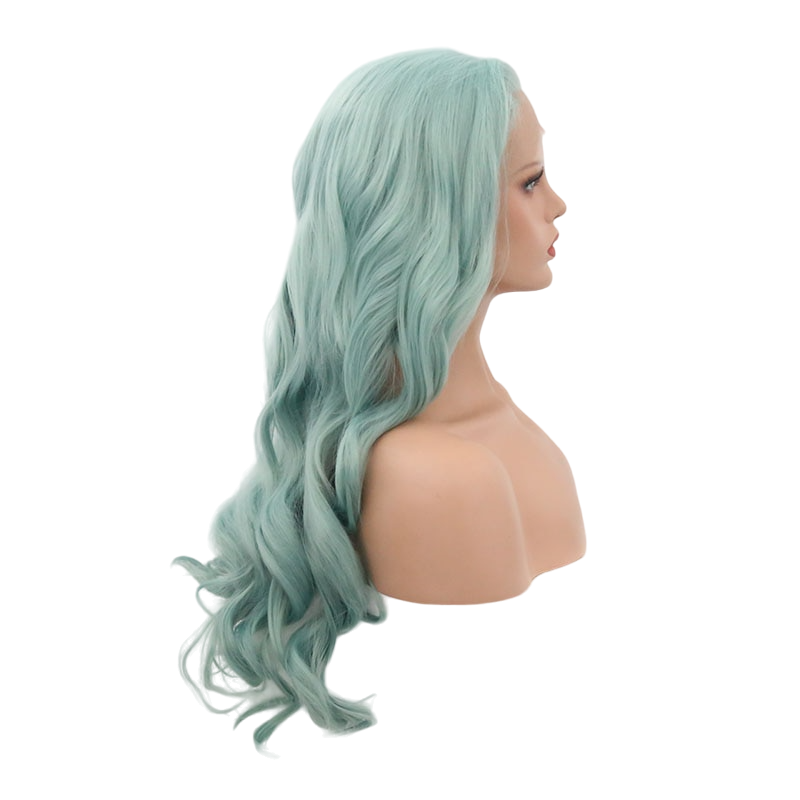 Mint Wavy Lace Front Wig