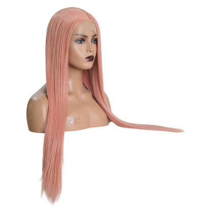 Pink Straight Lace Front Wig