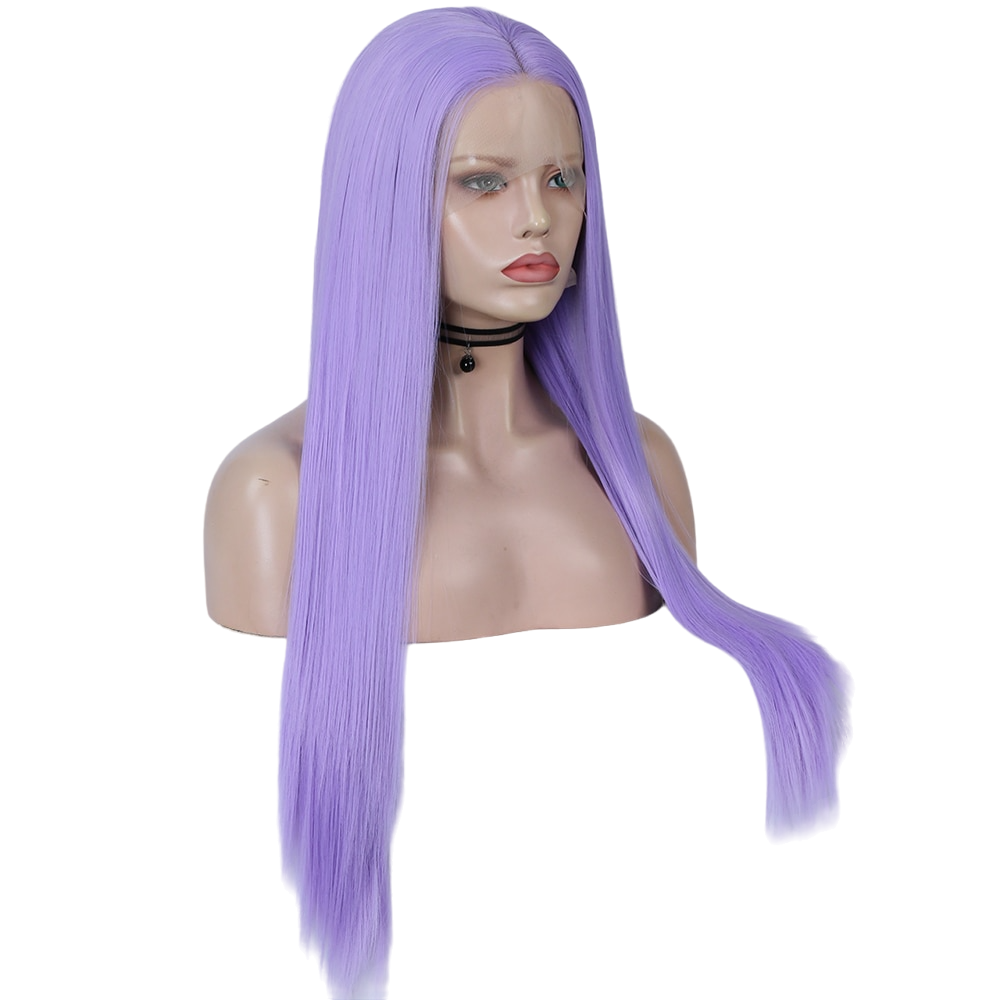 Purple Straight Lace Front Wig