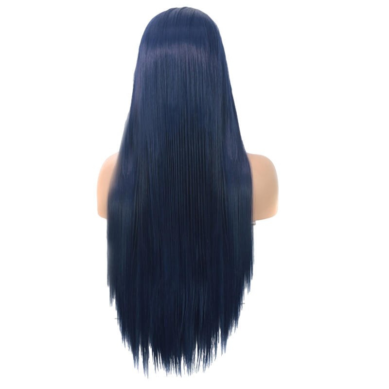 Dark Blue Straight Lace Front Wig