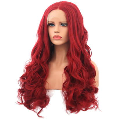 Red Wavy Lace Front Wig