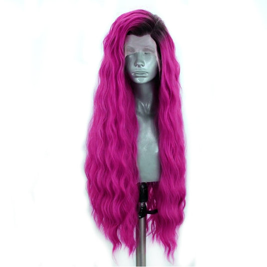 Ombre Purple Wavy Lace Front Wig