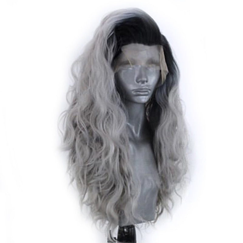 Ombre Gray Lace Front Wig