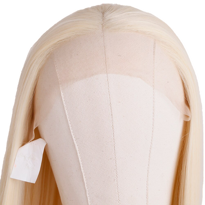 Blonde and Orange Straight Synthetic Lace Front Wig