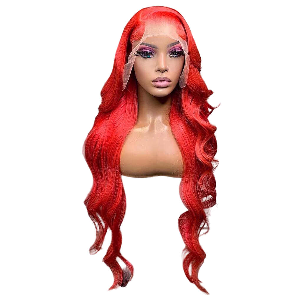 Red Wavy Lace Front Wig