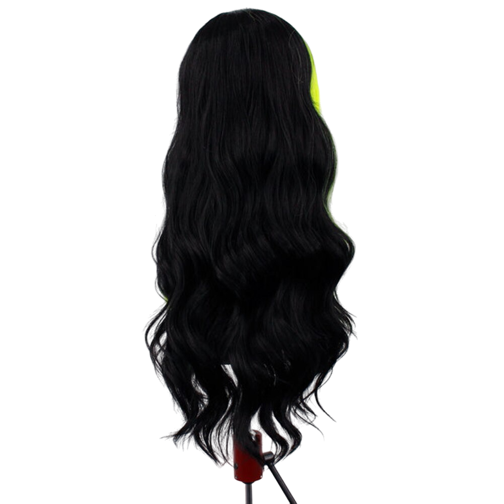 Black and Green Wavy Lace Front Wig