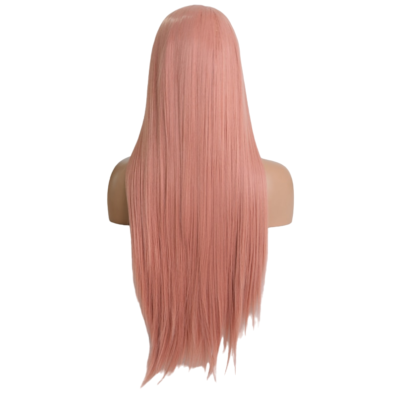 Pink Straight Lace Front Wig