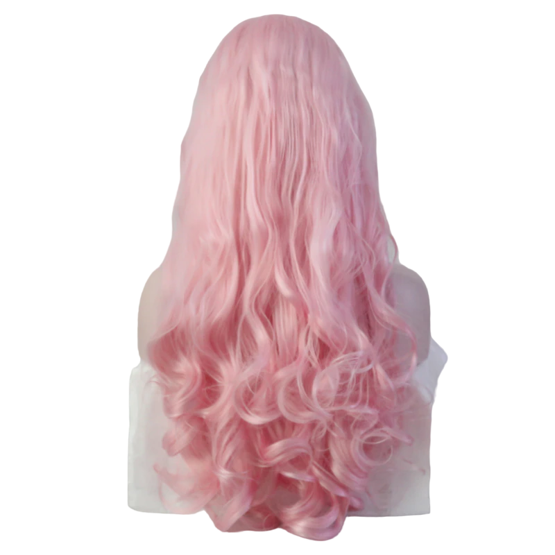 Pink Wavy Lace Front Wig