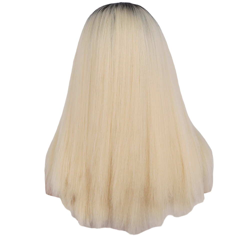 Ombre Blonde Straight Synthetic Lace Front Wig