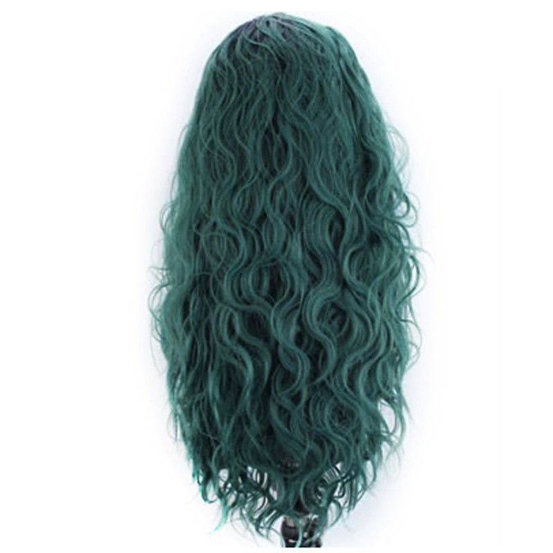 Ombre Green Wavy Lace Front Wig