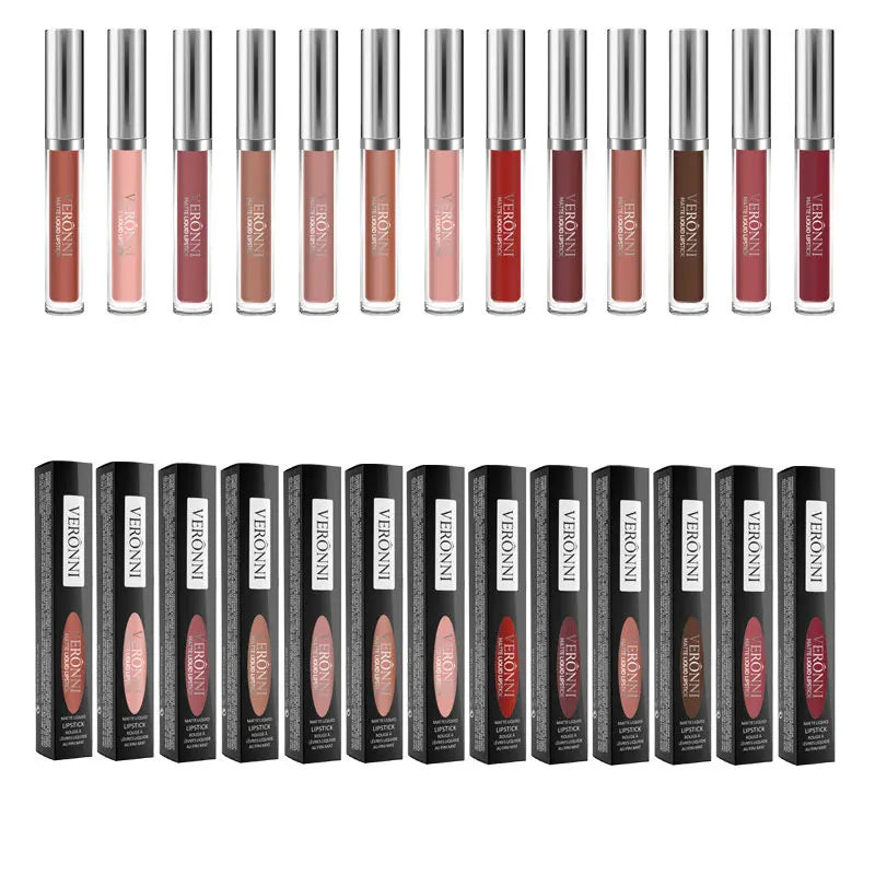 13 Colors Matte Velvet Lip Glaze Waterproof Lasting Lip Gloss