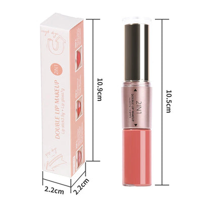 2-in-1 Matte Moisturizing Non Fading Lipstick and Lipgloss