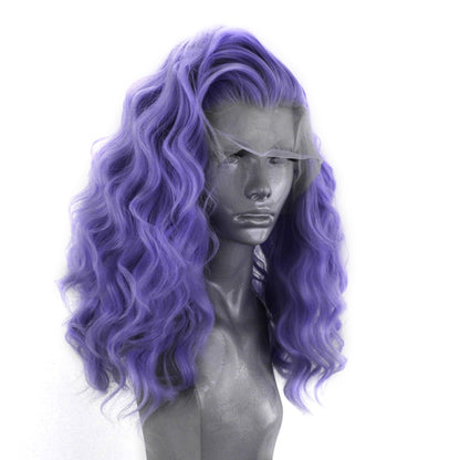 Purple Wavy Lace Front Wig