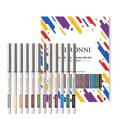 12-Pack Long-lasting Easy To Wear Eyeliners