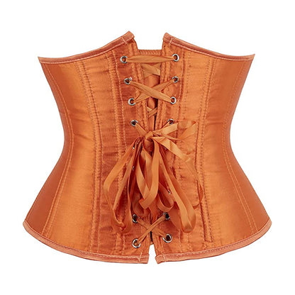 Orange Satin Underbust Corset