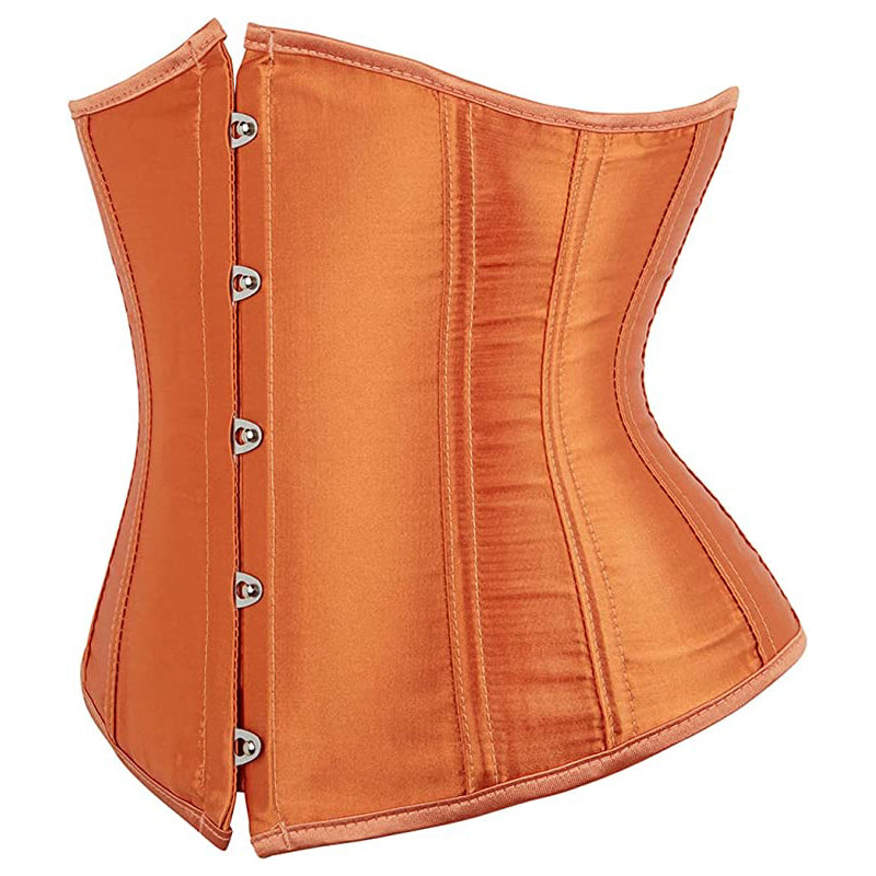 Orange Satin Underbust Corset