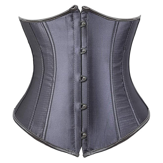 Gray Satin Underbust Corset