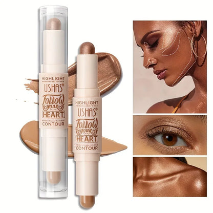 2-in-1 Double Head Bronzer and Highlight Contour Stick