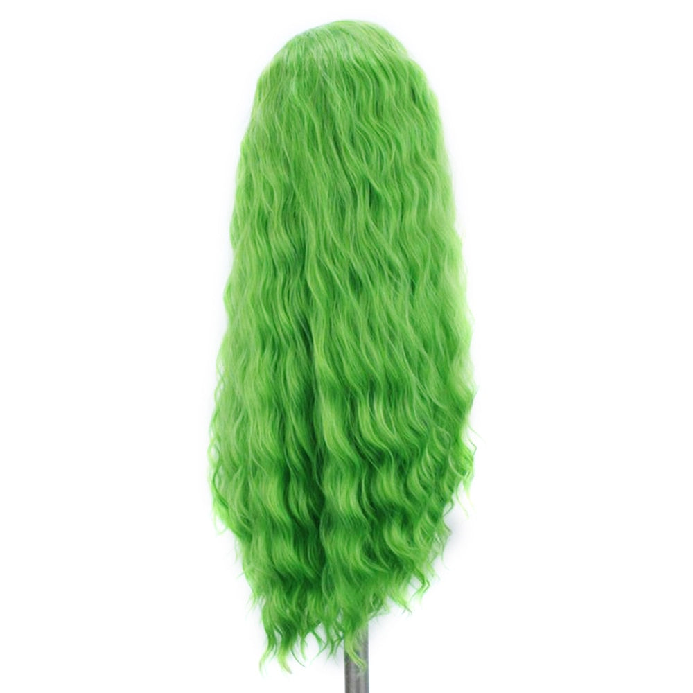 Green Wavy Lace Front Wig