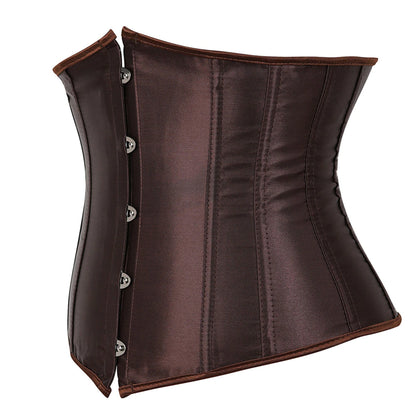 Brown Satin Underbust Corset