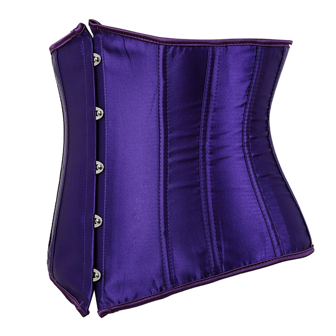 Deep Purple Satin Underbust Corset