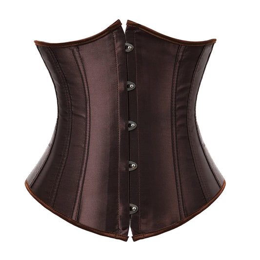 Brown Satin Underbust Corset