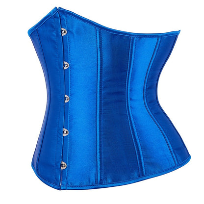 Blue Satin Underbust Corset