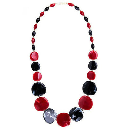 Acrylic Geometric Pendant Long Beads Necklace