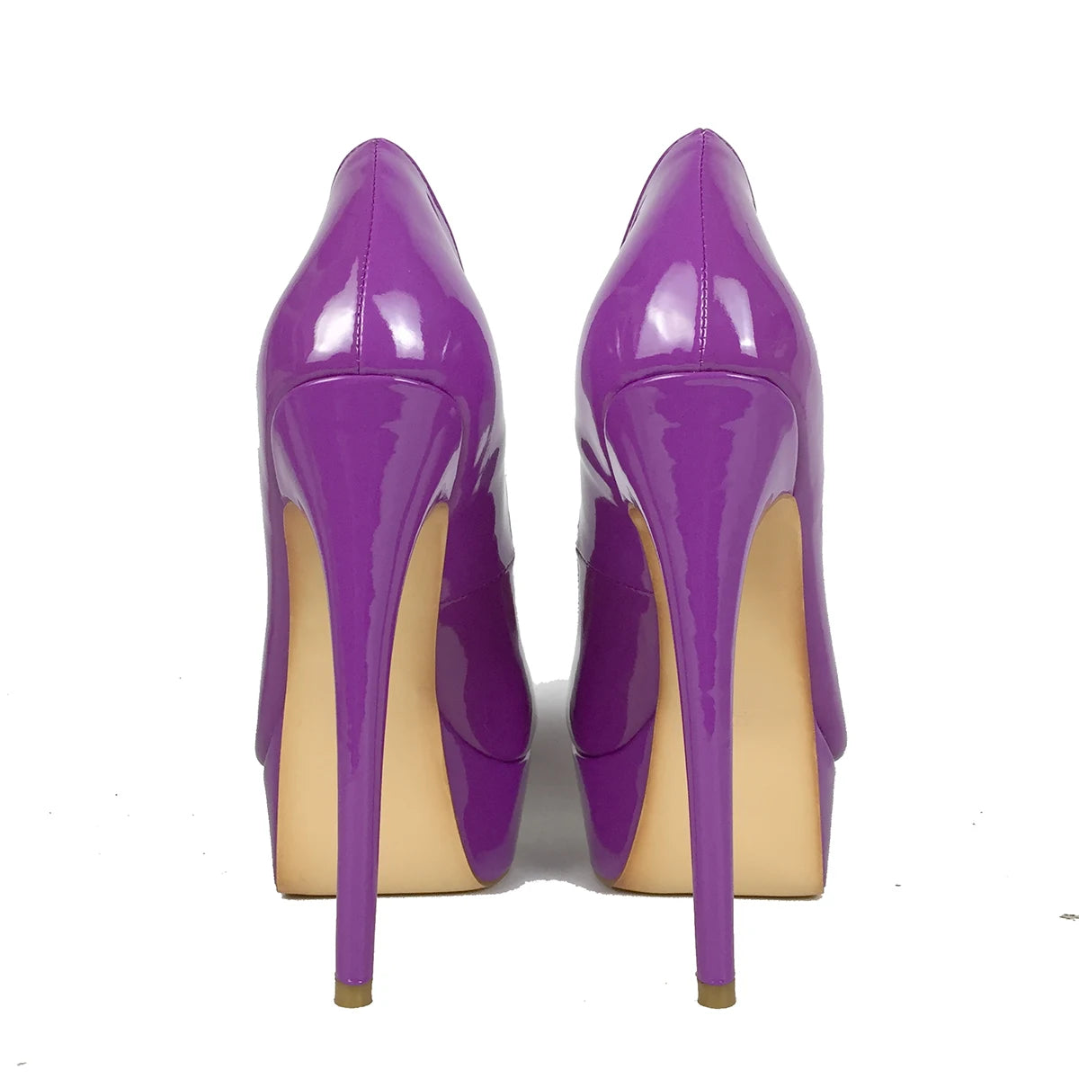 Round Toe High Heels Platform Pumps