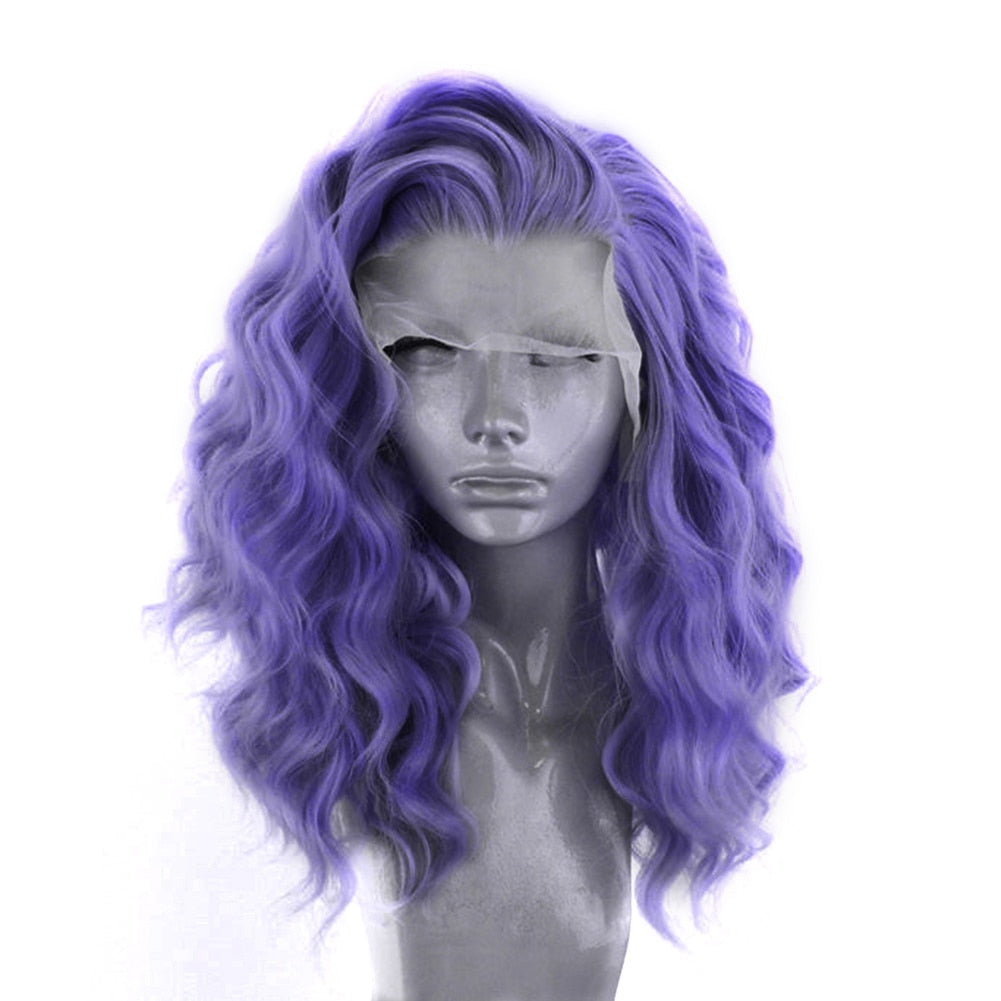 Purple Wavy Lace Front Wig