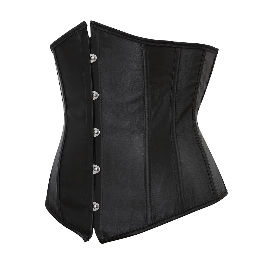 Black Satin Underbust Corset