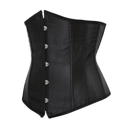 Black Satin Underbust Corset