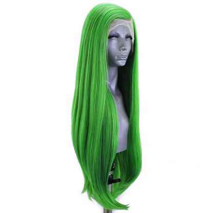 Green Straight Lace Front Wig