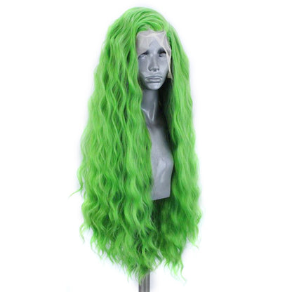 Green Wavy Lace Front Wig