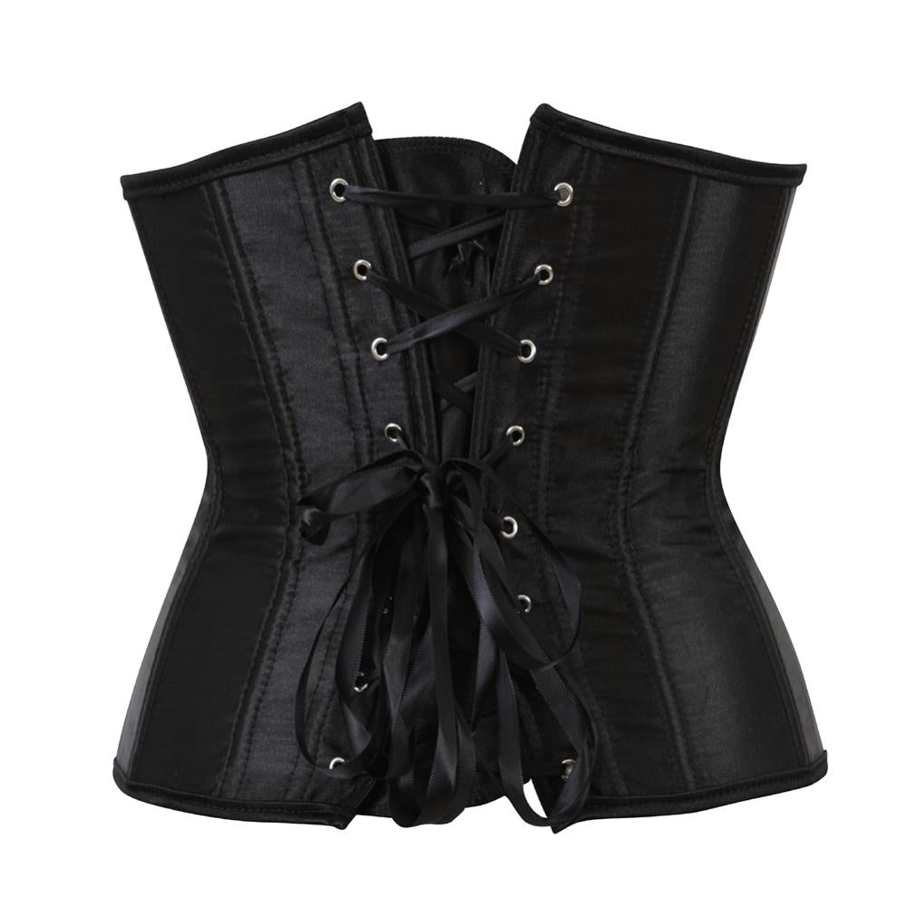 Black Satin Underbust Corset