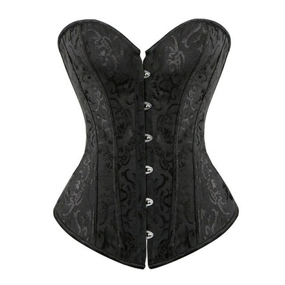 Black Satin Overbust Corset