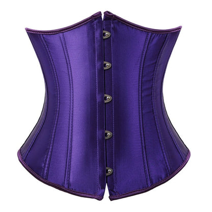 Deep Purple Satin Underbust Corset