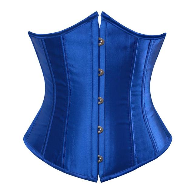 Blue Satin Underbust Corset