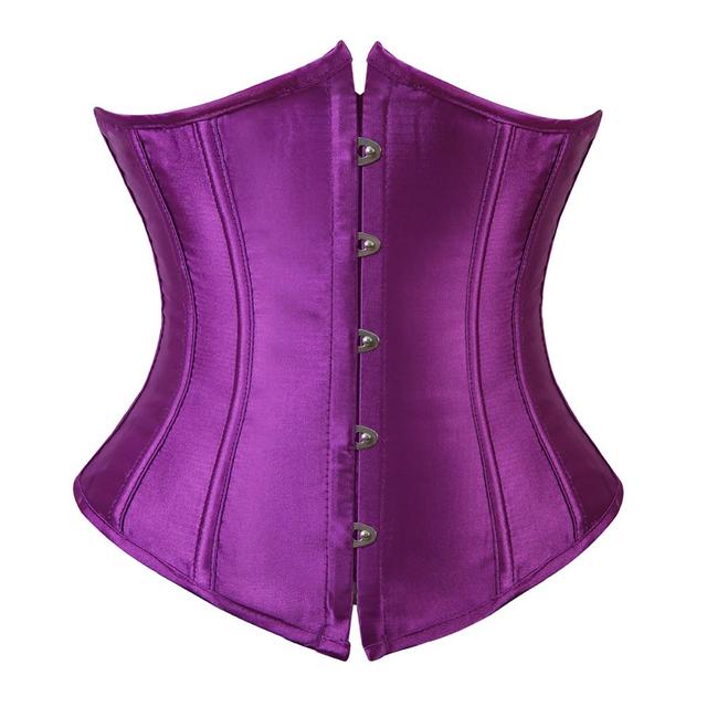 Purple Satin Underbust Corset