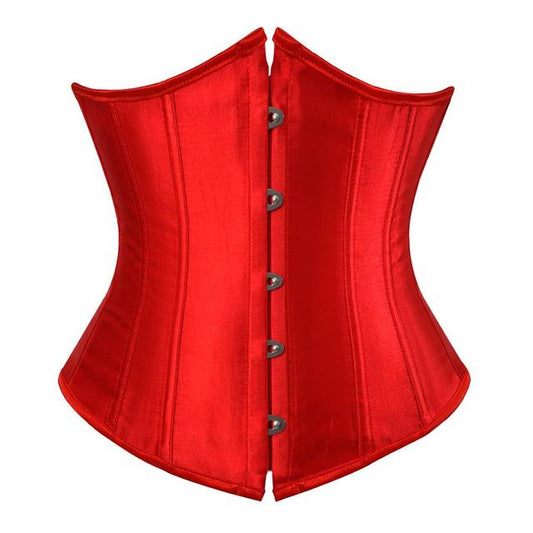 Red Satin Underbust Corset